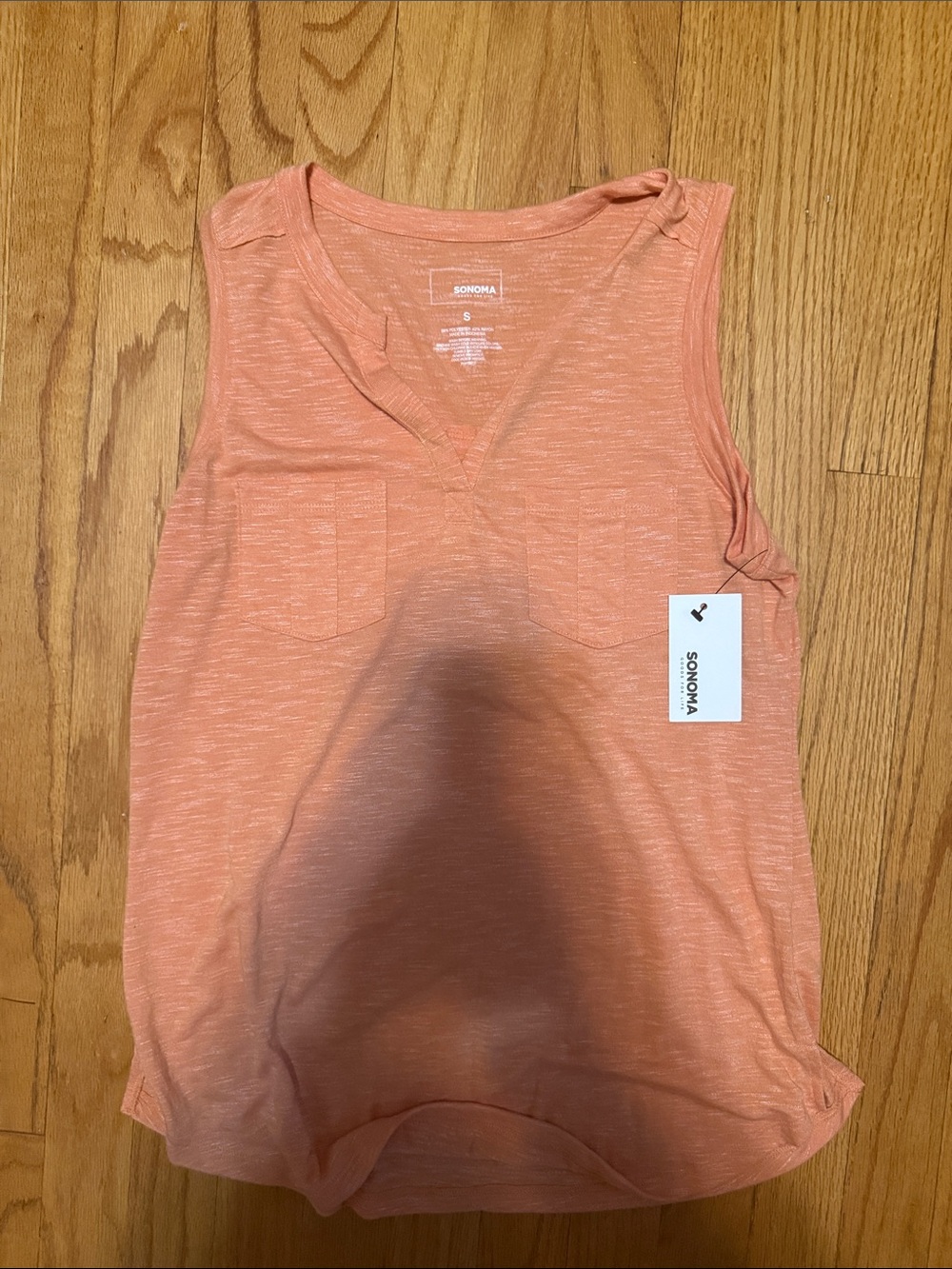 Sonoma V-Neck Sleeveless Tank Top marled orange
